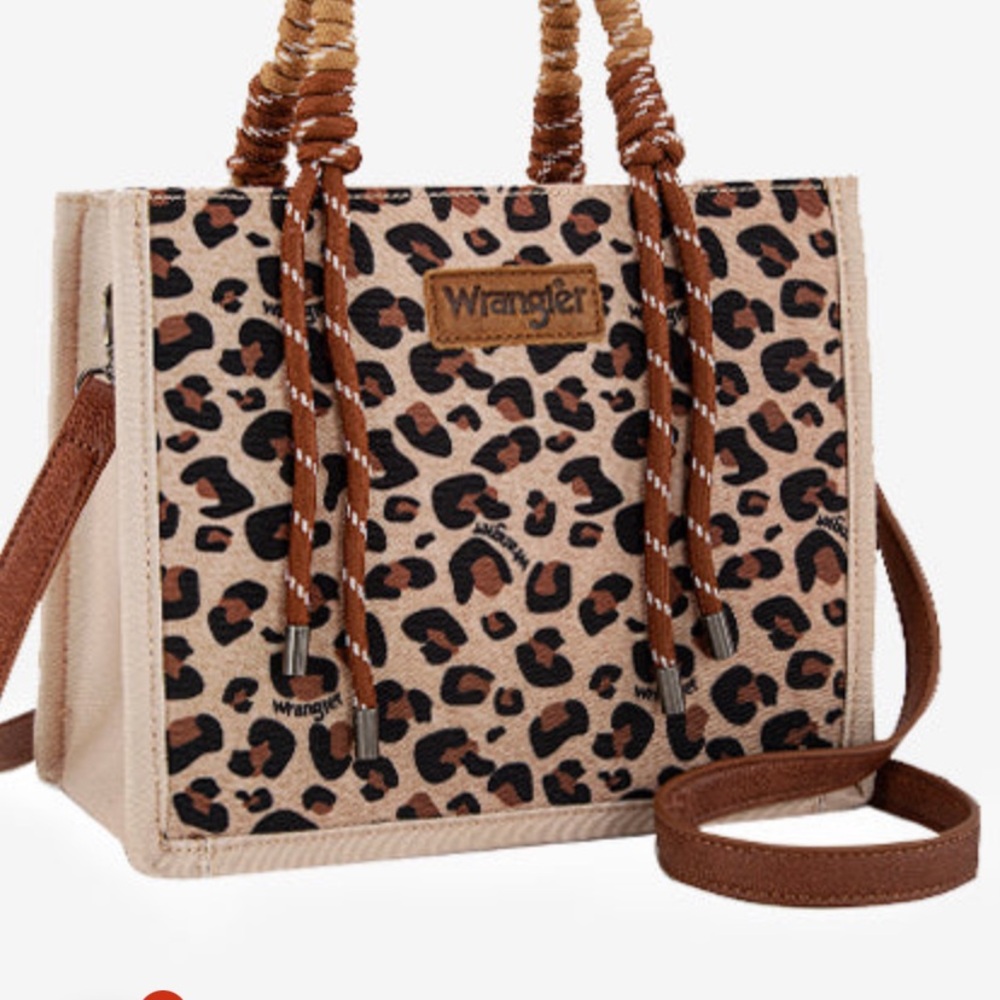 Wrangler Brown Leopard Print Tote